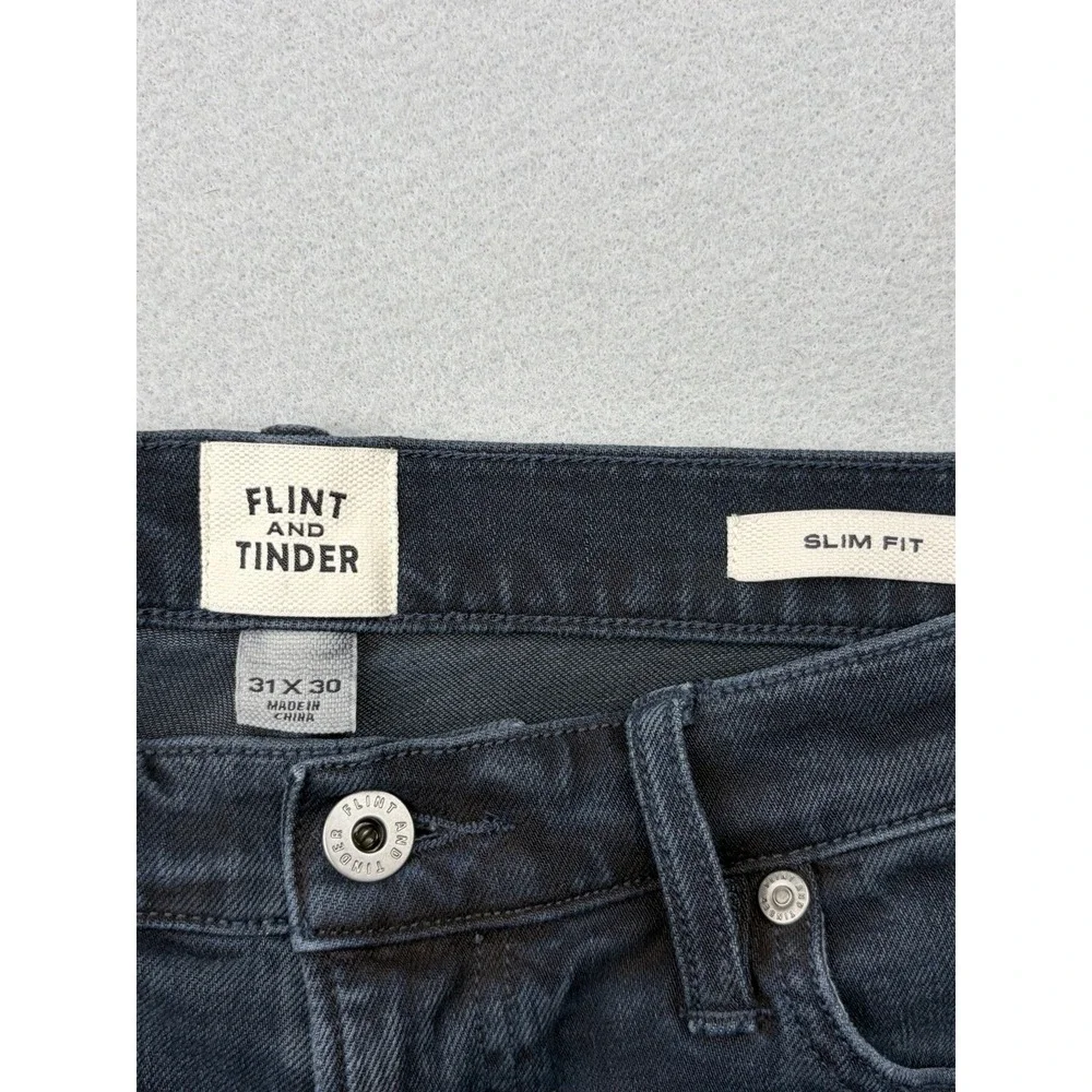 Flint and Tinder 365 Slim Fit Jeans Dark Wash Stretch Denim Men's 31x30